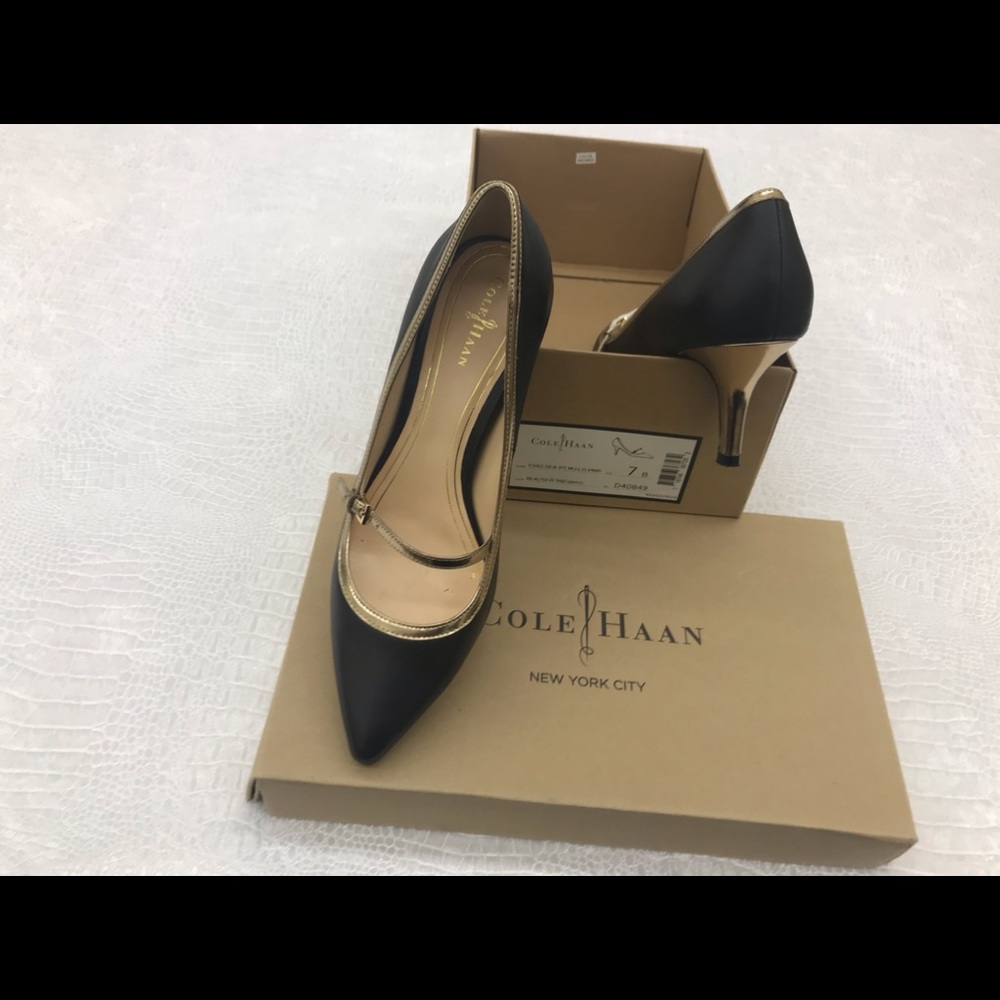 Cole Haan Black and Gold shoe